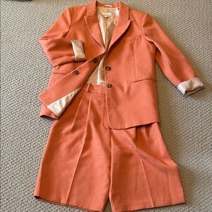 Top shop Orange Blazer and Shorts Set